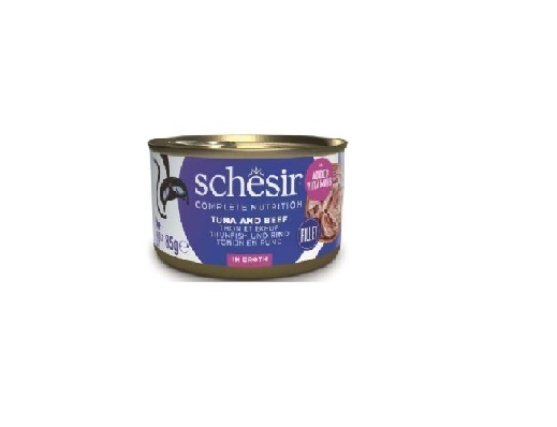 Picture of Schesir Complete Nutrition Tuna with Beef Fillet in Broth  85g (3/Pack)