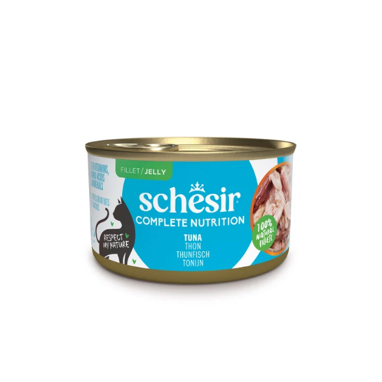 Picture of Schesir Complete Nutrition Tuna Fillet in Jelly Adult Wet Cat Food 85g Can