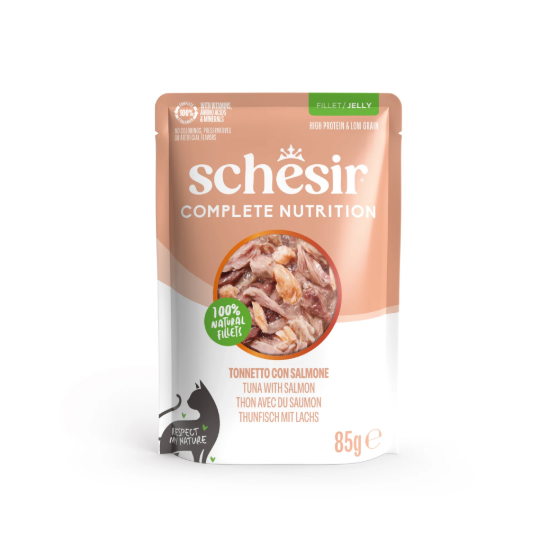 Picture of Schesir Complete Nutrition Tuna and Chicken with Shrimps in Jelly 85g (12/pack)