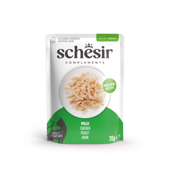 Picture of Schesir Complements Cat Wet Food - Chicken Fillets   in Jelly Pouch 70g (12/pack)