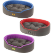 Picture of Ferplast Dandy C 45 Cotton Fabric Oval Pet Bed (Black/Purpel)