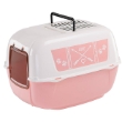 Picture of Ferplast Prima Decor Covered Cat Litter Box (Pink & White)