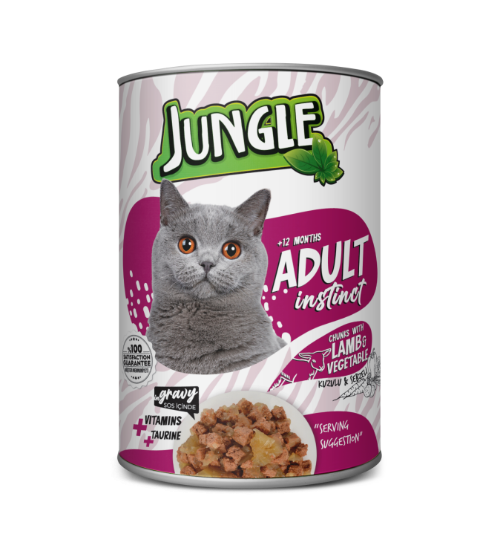 Picture of Jungle Adult Instinct Wet Cat Food - Lamb in Gravy  415g  (12/pack)