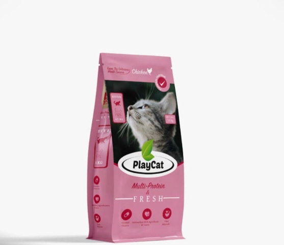 Picture of PlayCat Multi-Protein & Fresh Kitten Chicken Dry Cat Food  15kg