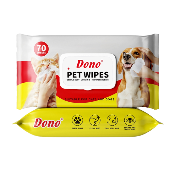 Picture of Dono Hypoallergenic Multi-Purpose Pet Wipes for Cats & Dogs (70 Sheets)