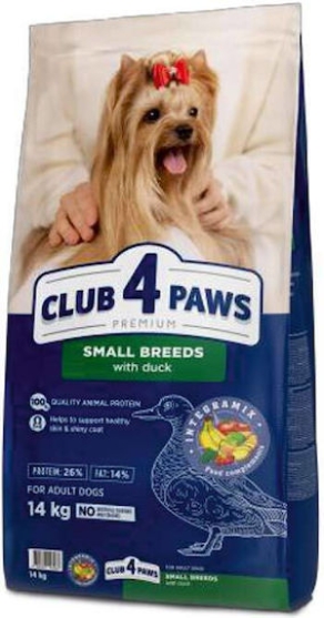 Picture of Club4Paws Premium Adult Small Breeds Dry Dog Food with Duck  14kg