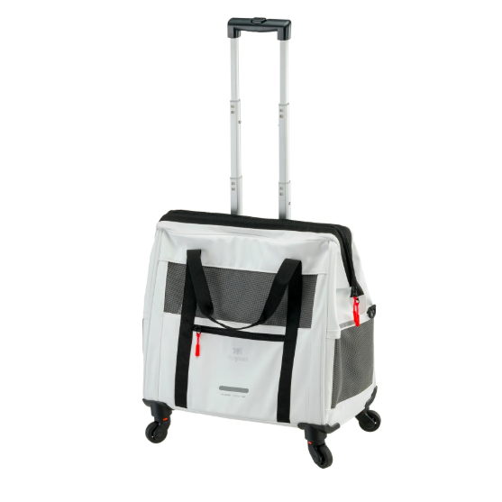 Picture of Ferplast Voyager Trolley 450 White Eco-Leather Pet Carrier