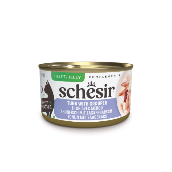 Picture of Schesir Complements Wet Cat Tuna with grouper in Jelly Can 70g